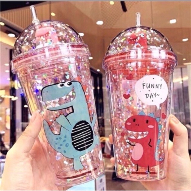 Bình nước giữ nhiệt kim tuyến khủng long