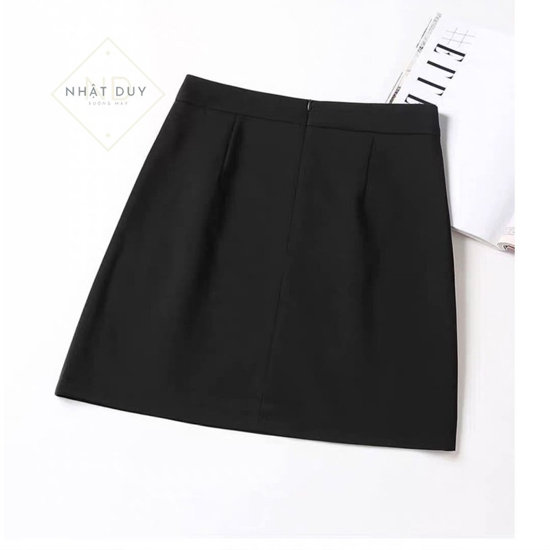 Chân váy chữ A ngắn trắng đen lưng cạp cao CÓ LÓT TRONG – mặc đi làm công sở học sinh chơi đều đẹp – Vải mưa mịn đẹp | BigBuy360 - bigbuy360.vn