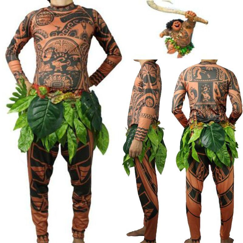 Set Đồ Hoá Trang Moana Gồm Áo Thun Và Quần Cho Người Lớn Trẻ Em