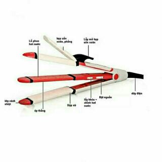 Máy kẹp, duỗi, uốn tóc 3 in1