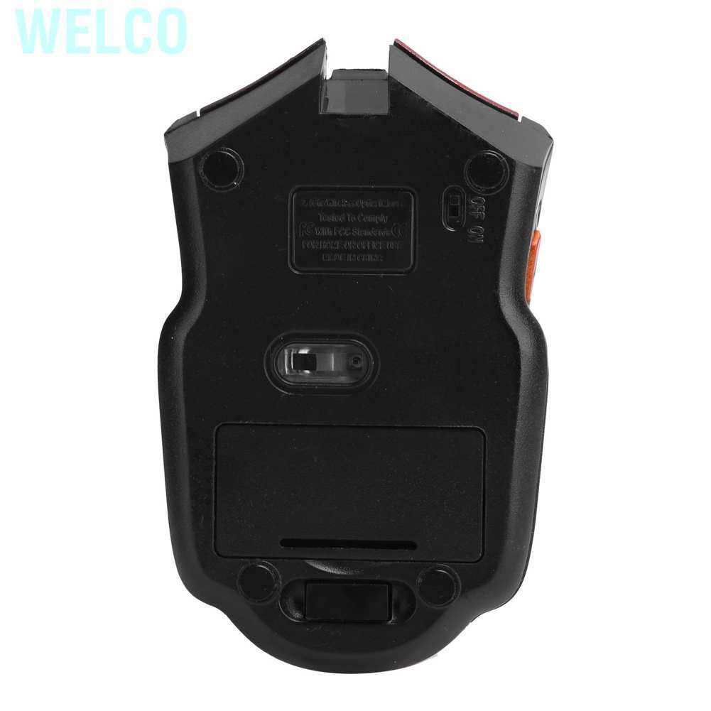 Welco Wireless Mouse 2.4G 3 Levels Adjustable Optical Computer External Device with USB Receiver