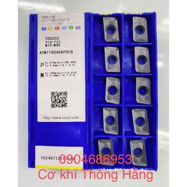 CHÍP DAO PHAY APMT 1604 PDER- hãng ZCCT