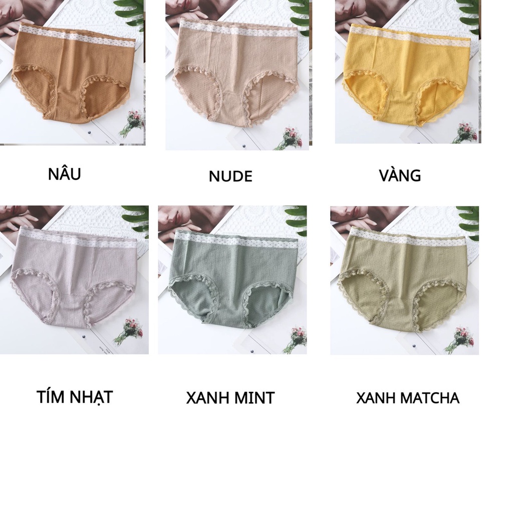 Quần Lót Nữ Cotton ❤️FREESHIP❤️Quần lót dệt kim kháng khuẩn phối cạp chấm bi mẫu 3800