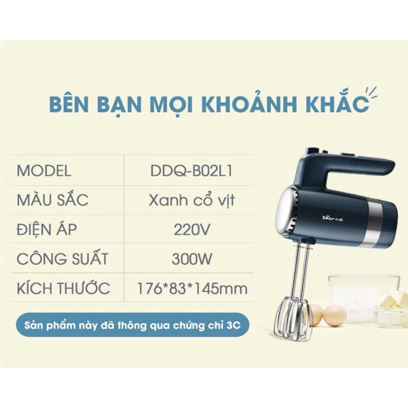 MÁY ĐÁNH TRỨNG, BỘT . HÃNG BEAR SỊN 300W