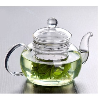 Ấm pha trà hoa có lõi lọc thủy tinh 09 - 600ml, ấm trà thủy tinh