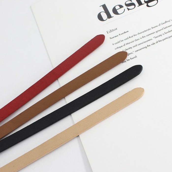 Thắt lưng da PU phong cách retro, Dây lưng da thắt nút