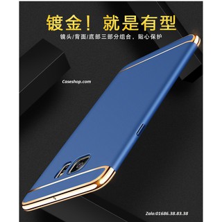 Ốp lưng 3 mảnh bóng đầu Sam sung S7 Edge (xanh)