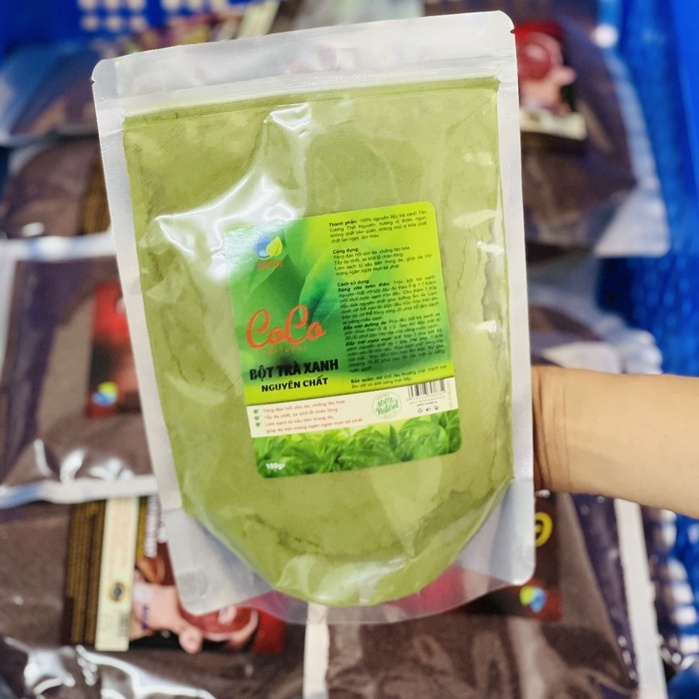 500gr Bột trà xanh đắp mặt nạ,đẹp da ngừa mụn mờ thâm, kiềm dầu
