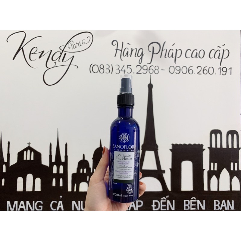 Nước hoa hồng Sanoflore Veritable Eau Florale chiết xuất hoa oải hương cho da dầu và hỗ hợp