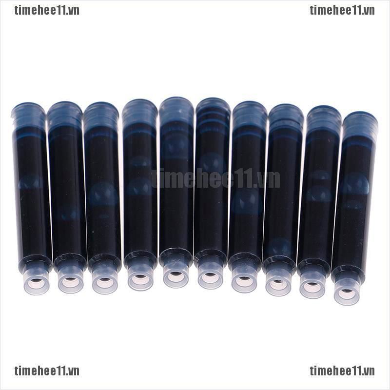 [COD+timehee11]10pcs fountain pen ink cartridges Black assurance 3.4mm Cali