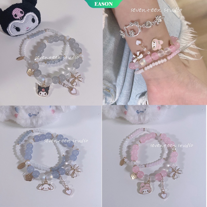Vòng Đeo Tay DIY Họa Tiết Hoạt Hình Cinnamoroll Và My Melody Dễ Thương Phong Cách Nhật Bản Dành Cho Nữ