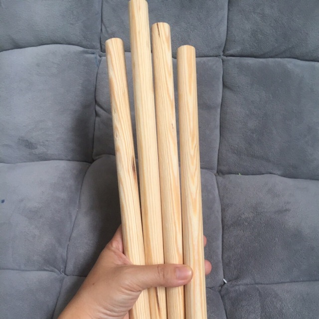Cây Gỗ Tròn 20mm Dài 35cm, Phụ Kiện Macrame,