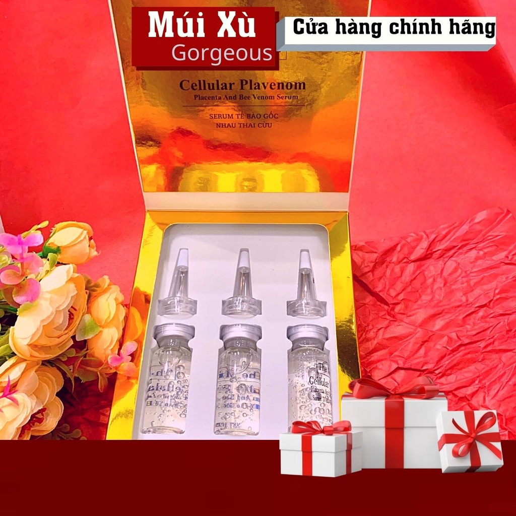 Bộ Serum Tinh Chất Nhau Thai Cừu Múi Xù Gorgeous 3 chai - Dùng Được 2 tháng