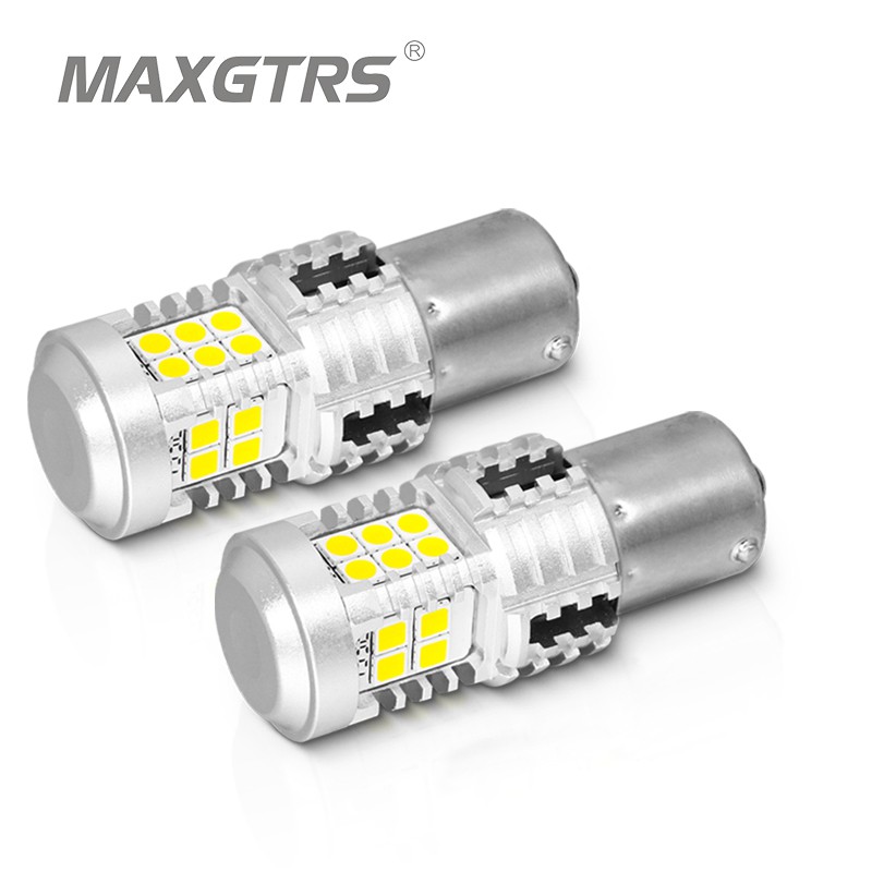 Set 2 Bóng Đèn Xi Nhan MAXGTRS Canbus Bau15S Py21W 7507 3030 Cho Xe Ô Tô