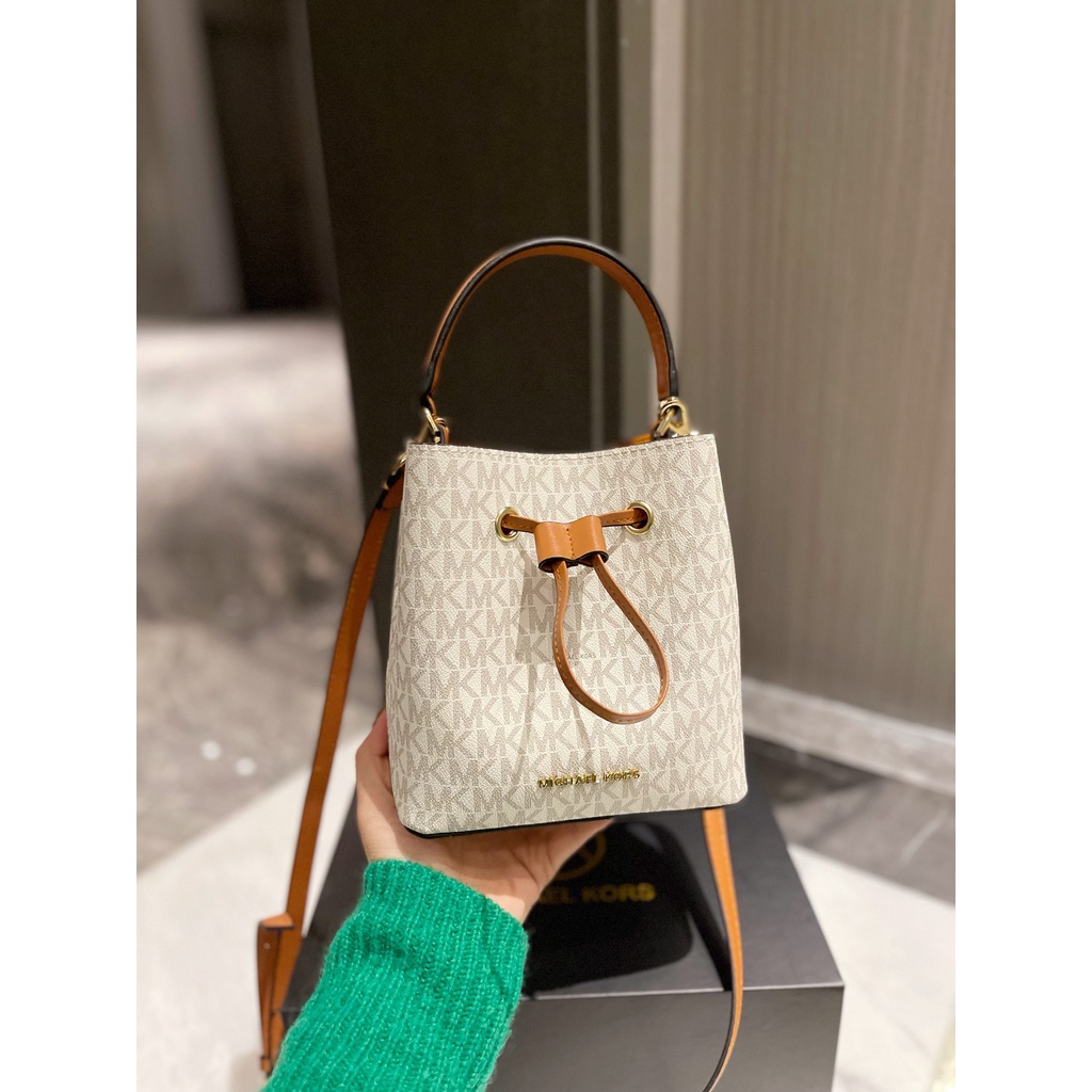 Michael KorsTúi Xách Xô Mới Dây Rút Túi Vai Đơn M.k Classic In Nghiêng Ba Lô Tote Túi Xách Thời Trang Chốn