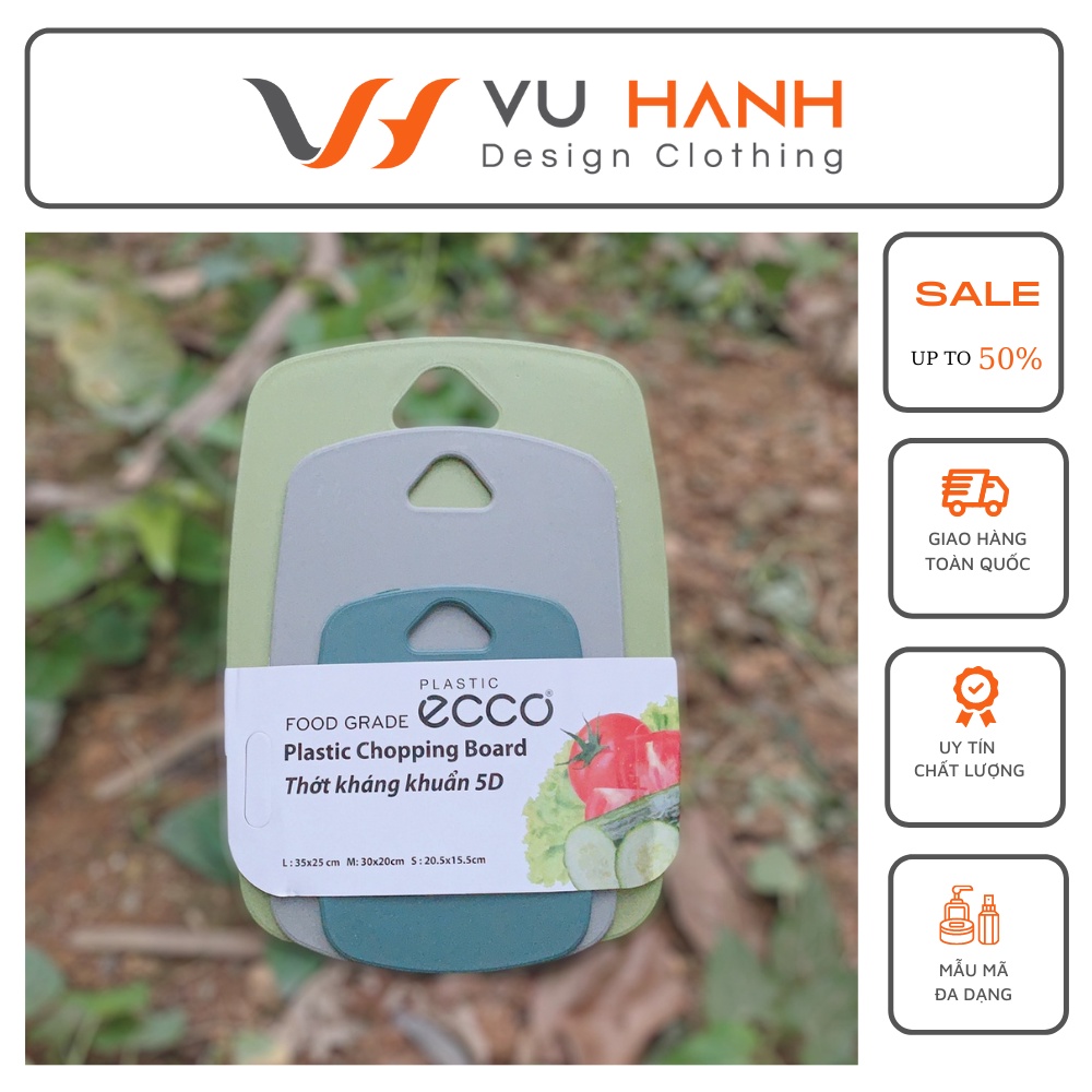 Bộ 3 thớt nhựa kháng khuẩn ECCO | Shop Vũ Hạnh