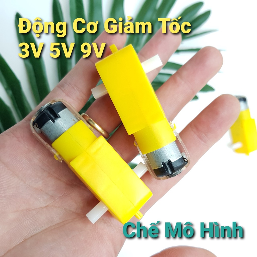 Motor làm mô hình 3V 5V 9V Động Cơ Giảm Tốc 3-9V Màu Vàng