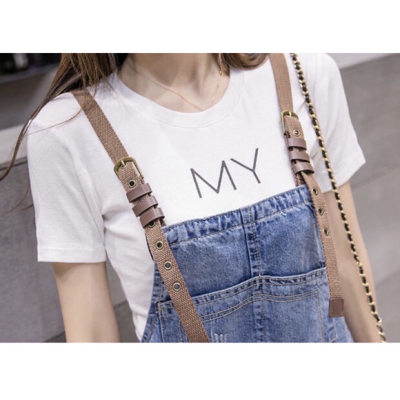 Yếm váy Jean nữ thời trang, kiểu dáng trẻ trung, đáng yêu NV0257