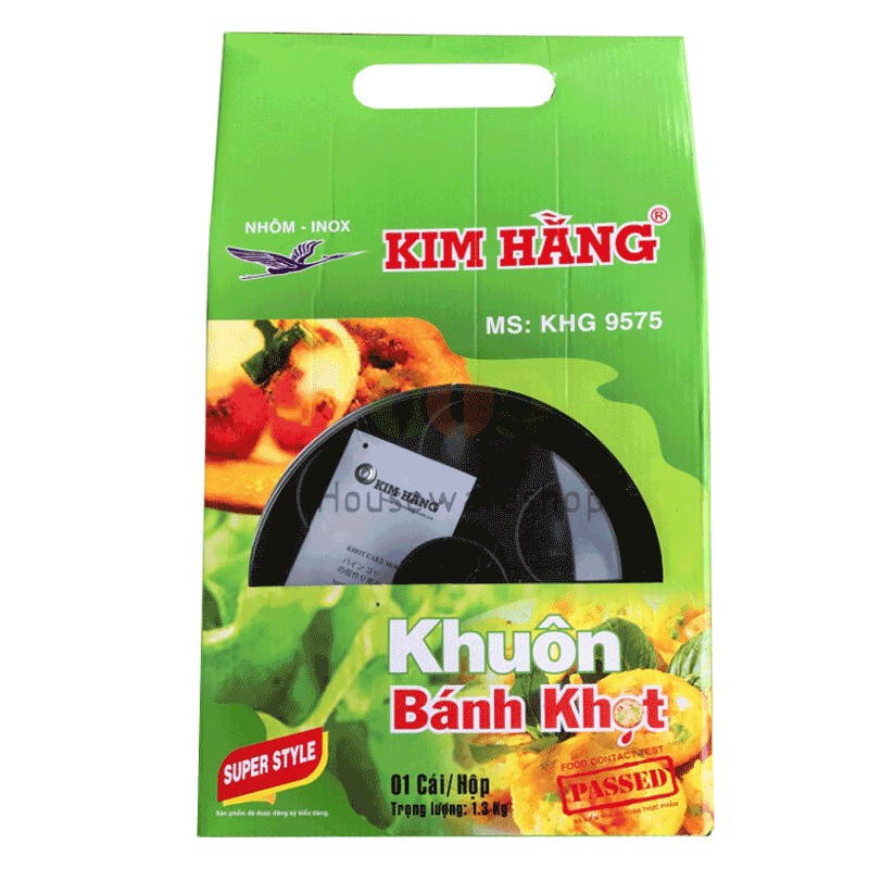 Khuôn bánh khọt chống dính Kim Hằng-Sử dụng trên bếp than,bếp hồng ngoại,...nhưng không dùng được cho bếp điện,bếp từ