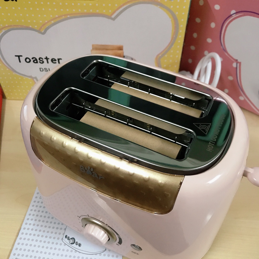 Máy Nướng Bánh Mỳ Bear Toaster DSL-610 Màu Hồng