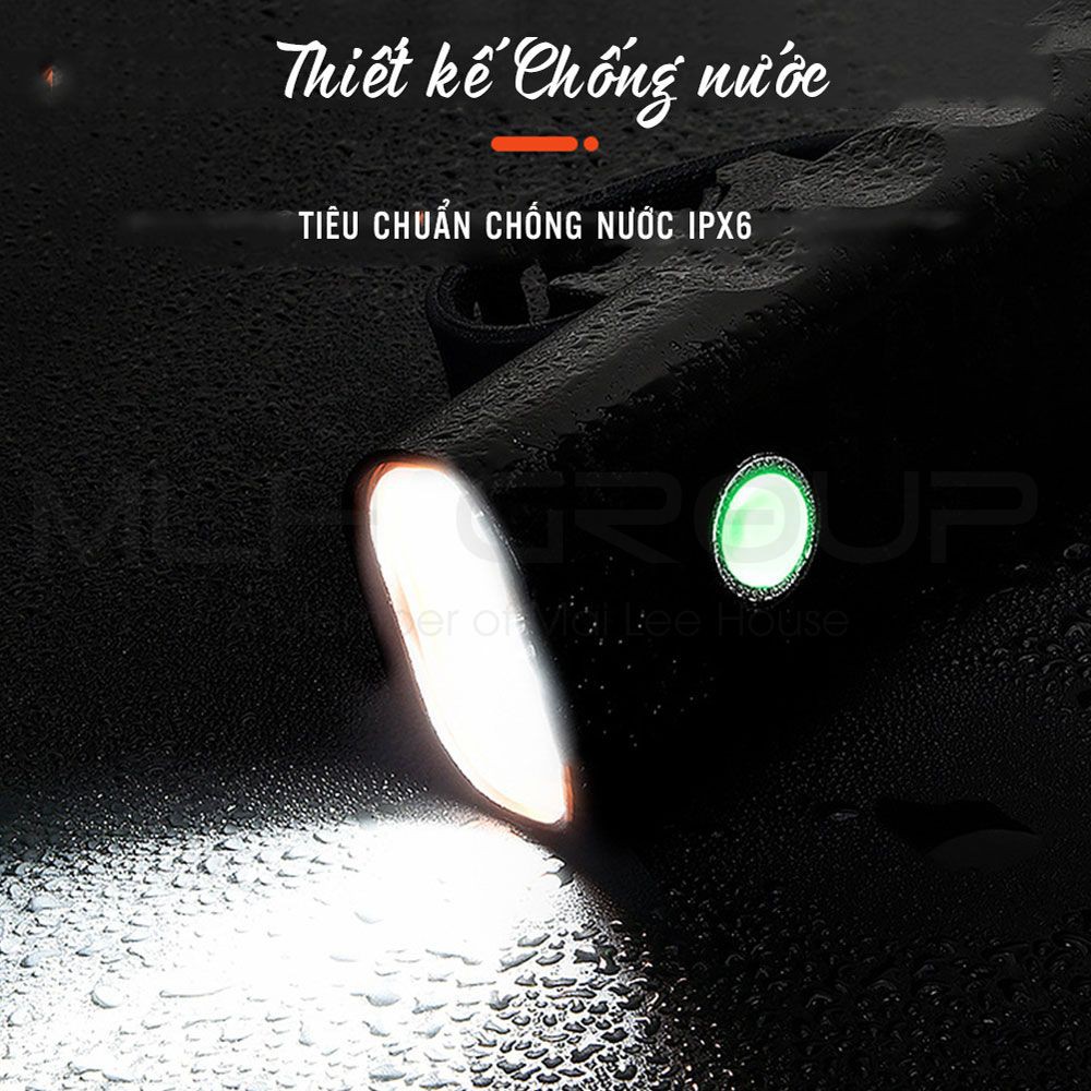 Đèn Pha Trước Xe Đạp Siêu Sáng Sạc Điện Usb Với Ánh Sáng Mạnh Chống Nước Nhỏ Gọn Nhiều Chế Độ Sáng Tiện Dụng MLH