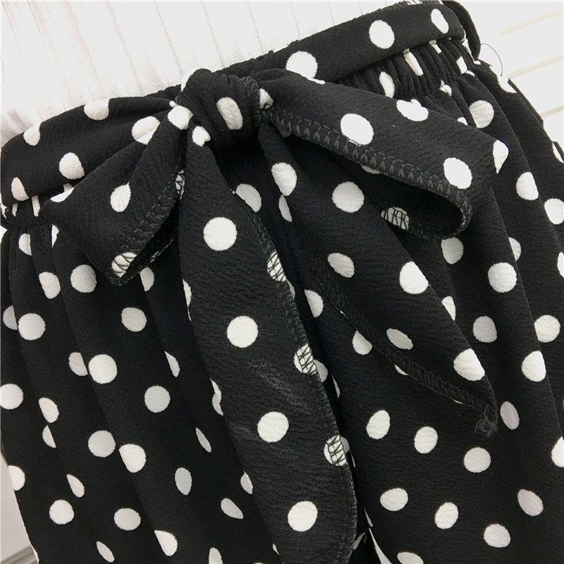 [Baywellfashion]Quần ống rộng kẻ sọc xẻ tà thanh lịch cho nữ | BigBuy360 - bigbuy360.vn