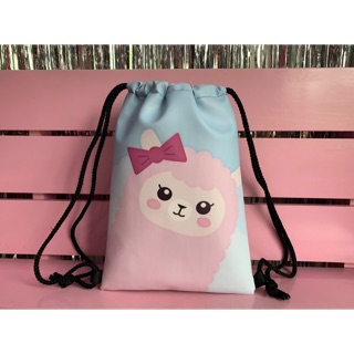 Hình thật - Balo dây rút nữ hình cừu cute