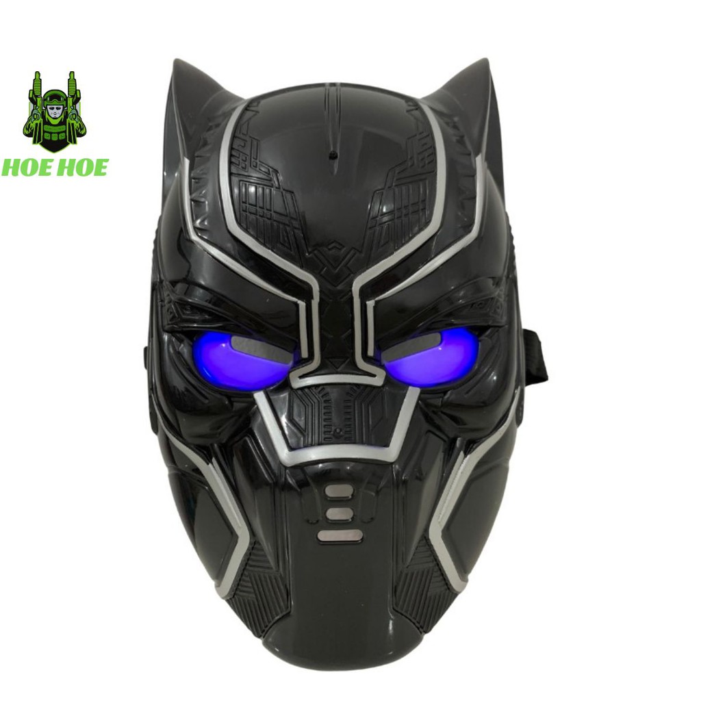 Đồ Chơi Mặt Nạ Báo Đen - Mặt Nạ Black Panther Có Đèn Phát Sáng Xanh, Nhựa Cao Cấp, Siêu Ngầu Dành Cho Bé - SUMOSHOP68