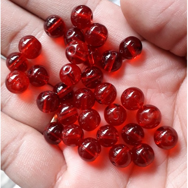 Sỉ hạt đá 8mm : sỉ 100 gram đá màu thủy tinh 8mm = 15k