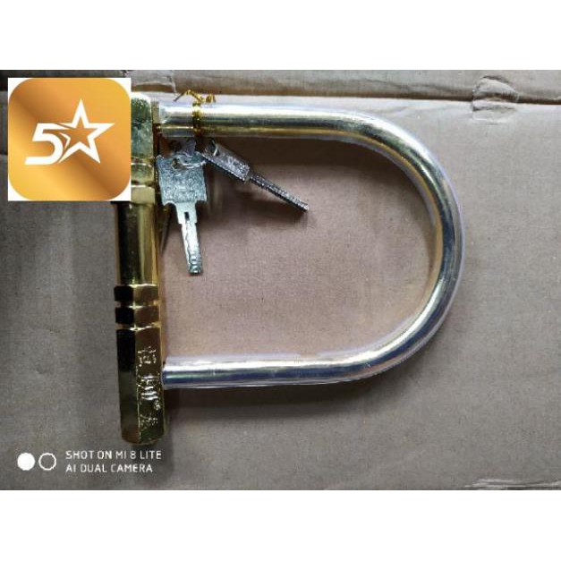 Khóa chữ u vàng, chìa vi tính ( Shop 5 sao )