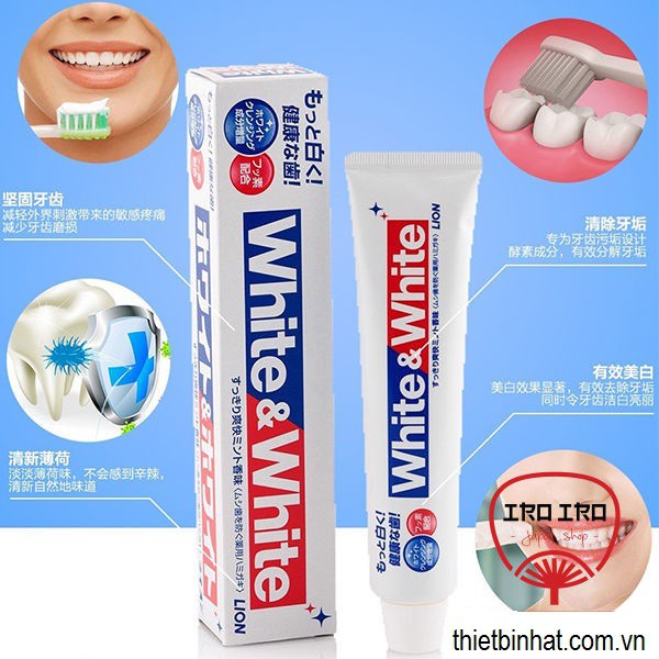 Kem Đánh Răng White & White Lion 150g - Nhật