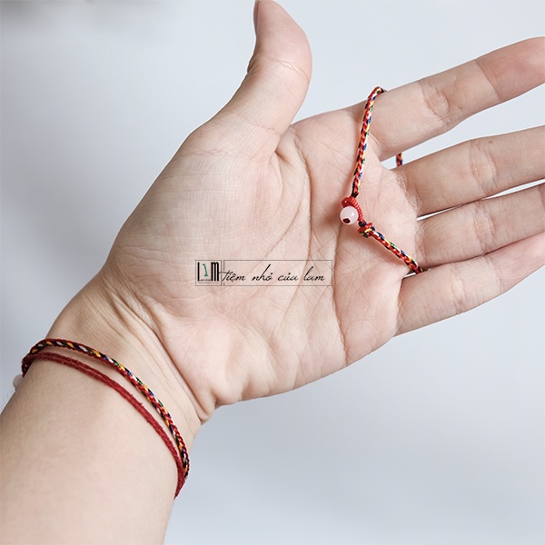 Vòng tay Ngũ sắc bình an CÓ SIZE, vòng handmade chỉ ngũ sắc may mắn, vòng đôi nam nữ