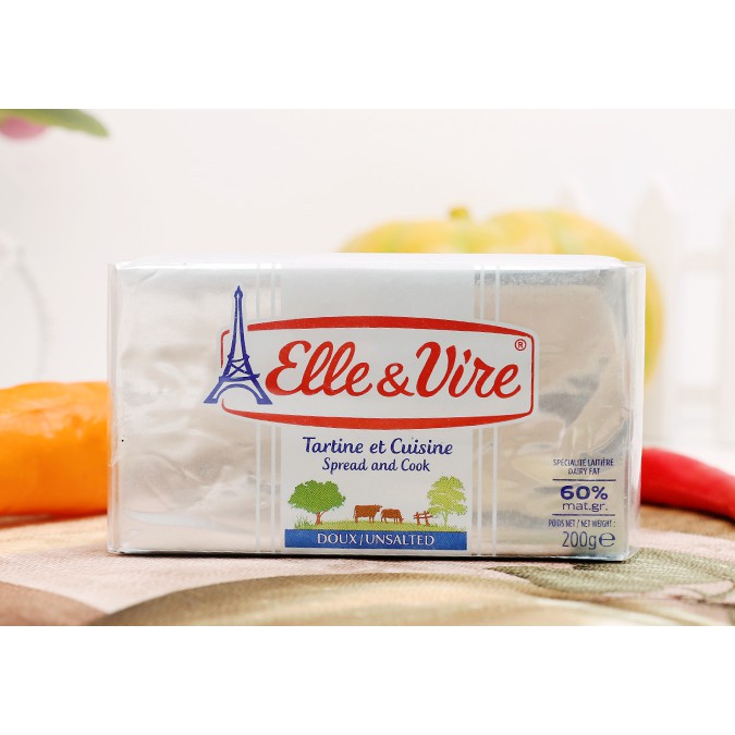 Bơ lạt Elle Vire bạc 200g