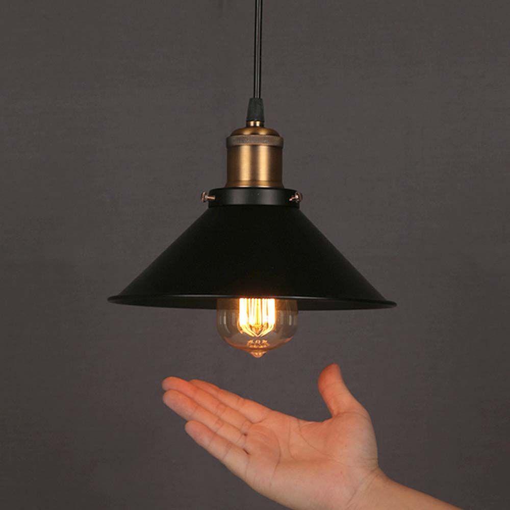 YIYU Chụp Đèn Treo Trần Nhà Màu Đen Phong Cách Retro