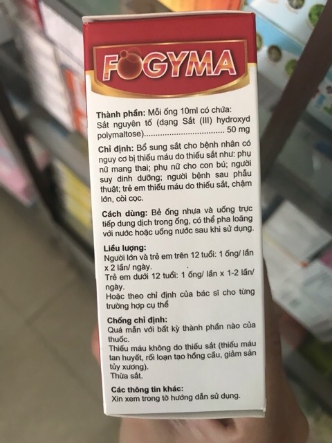 Sắt ống fogyma hộp 20 ống
