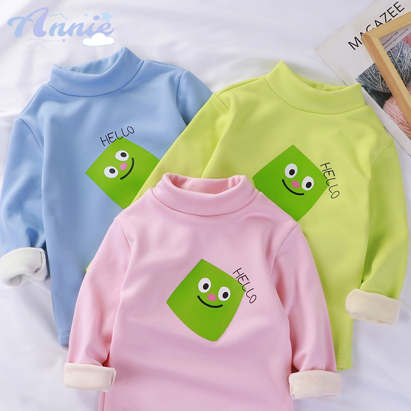 Áo Khoác Tay Dài Cổ Cao Giữ Ấm In Họa Tiết Thời Trang Thu Đông Cho Bé Trai Và Gái