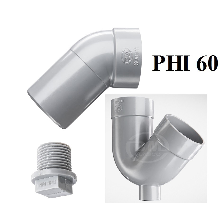 Bộ Thân Con Thỏ phi 60 Phụ kiện Ống PVC BÌNH MINH