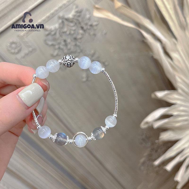 ✨✨Vòng Tay Đá Mặt Trăng Pha Lê Cho Cặp Đôi / Bạn Thân Phong Cách Pixiu Cổ Điển