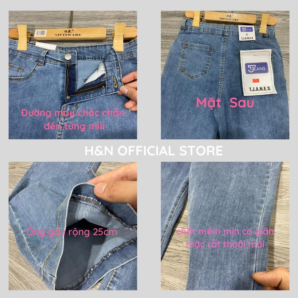 Quần jean nữ ống loe quần bò cạp cao ống loe co dãn nhẹ HN Clothing Q12