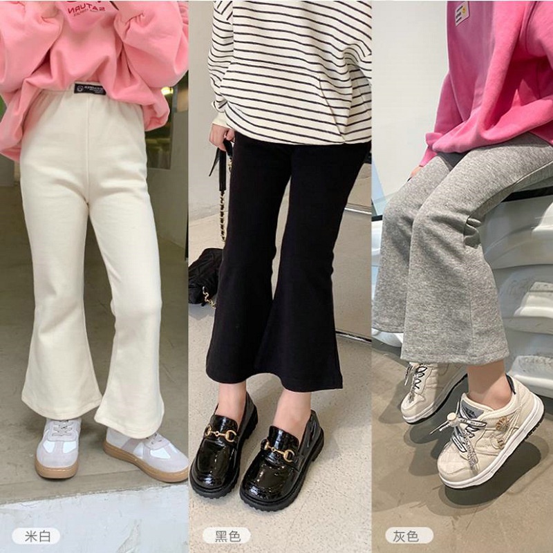 Quần Dệt Kim Ống Loe Phong Cách Hàn Quốc Cho Bé Gái