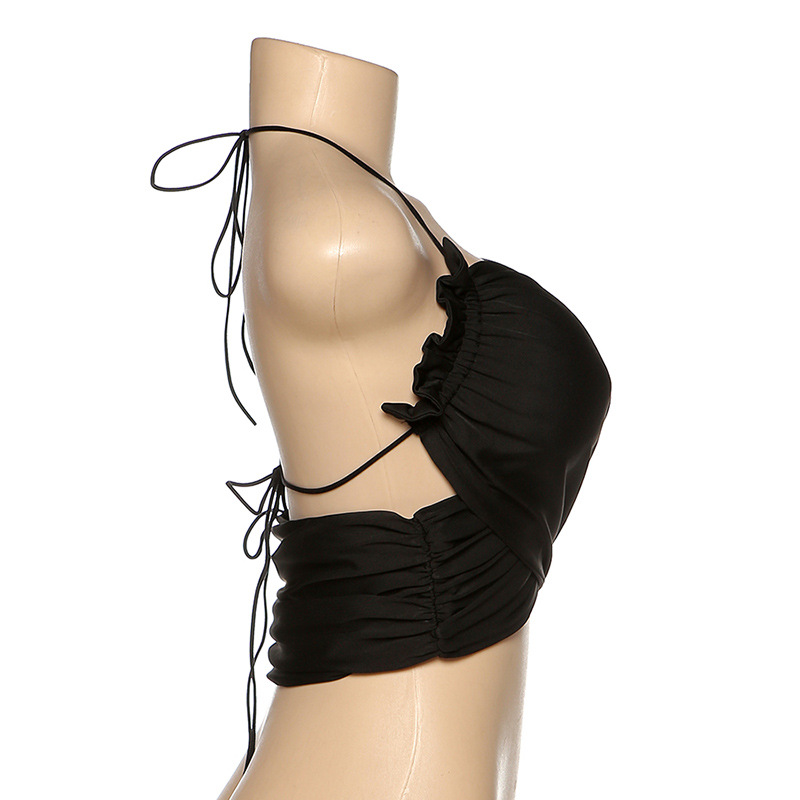 Fashion Women Halter Plain Smallvest Sleeveless Casual Sexy Tube Top | BigBuy360 - bigbuy360.vn