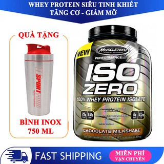 Sữa tăng cơ cao cấp ISO ZERO của Muscle Tech hương Chocolate hộp 60 lần dùng giúp tăng cơ giảm mỡ – Chính hãng