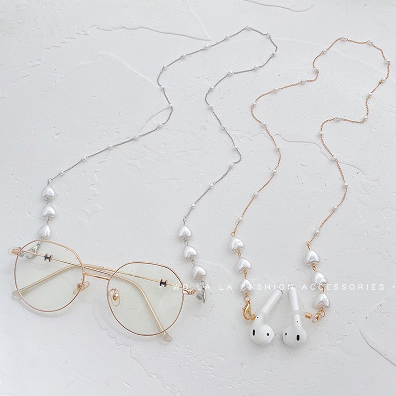 Dây Đeo Cổ Gắn Mắt Kính Hình Trái Tim Phong Cách Vintage