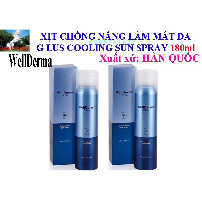 [Mã SRJULY1619 giảm 15K đơn 50K] XỊT CHỐNG NẮNG LÀM MÁT DA WELLDERMA