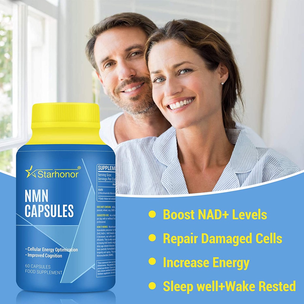 Viên NMN 500mg Starhonor chống lão hóa, sửa chữa tế bào Nicotinamide mononucleotide