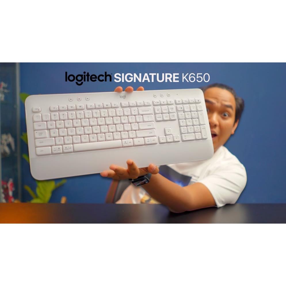 Bàn phím Logitech K650 Signature Wireless/Bluetooth - Bảo hành 12 tháng