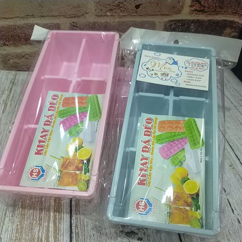 Khay đá uống bia bản to 6 viên