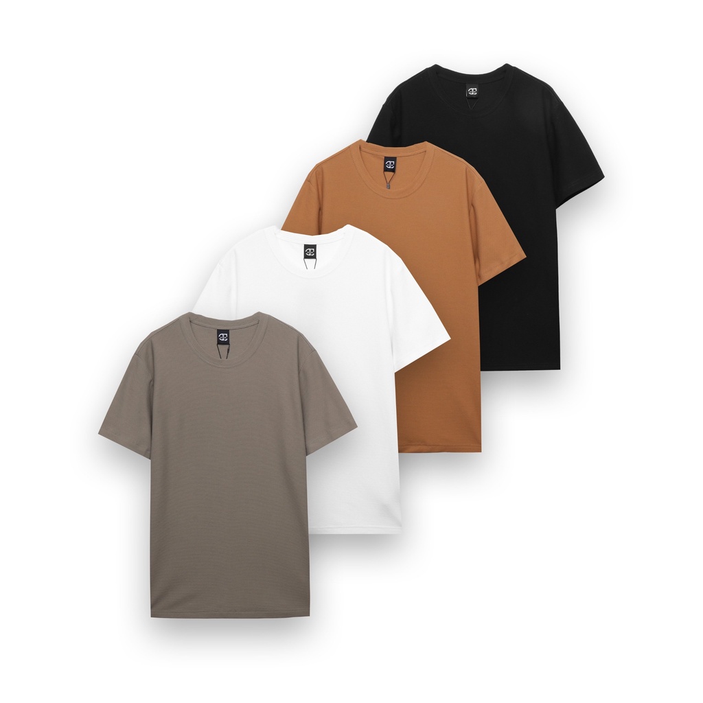 Áo Thun Nam Djohn Basic Vải Cotton Nhật , Áo thun nam trơn bigsize form slim cơ bản - 3bros