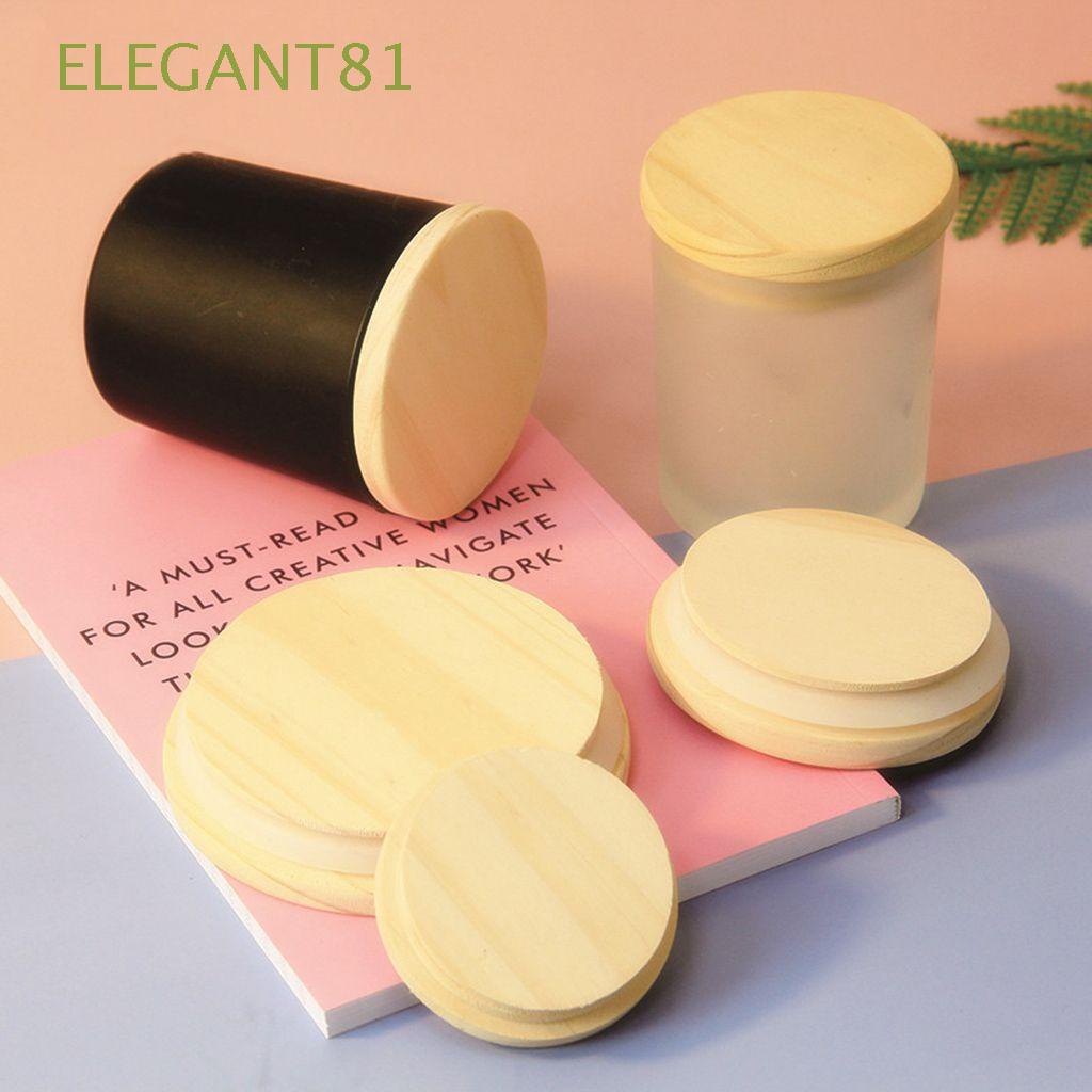 1 Nắp đậy bình nước hình tròn miệng rộng bằng gỗ thông có vòng đệm ELEGANT81