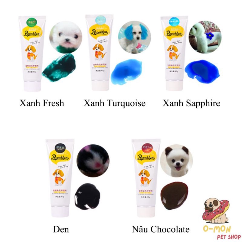 Màu nhuộm lông Brooklyn cho chó mèo thơm dịu mùi trái cây an toàn cho lông và da
